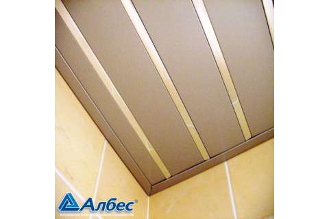 Комплект потолка для туалета, металлик+хром (Размер: 1,35х0,9)