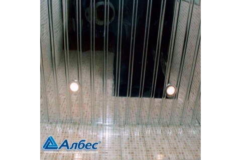 Комплект потолка для ванной комнаты, супер-хром с раскладкой супер-хром (1,7х1,7) Комплект потолка для ванной комнаты, супер-хром с раскладкой супер-хром (1,7х1,7)