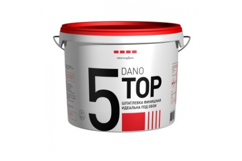 Готовая финишная полимерная шпатлевка Дано ТОП 5, 10 л. Готовая финишная полимерная шпатлевка Дано ТОП 5, 10 л.